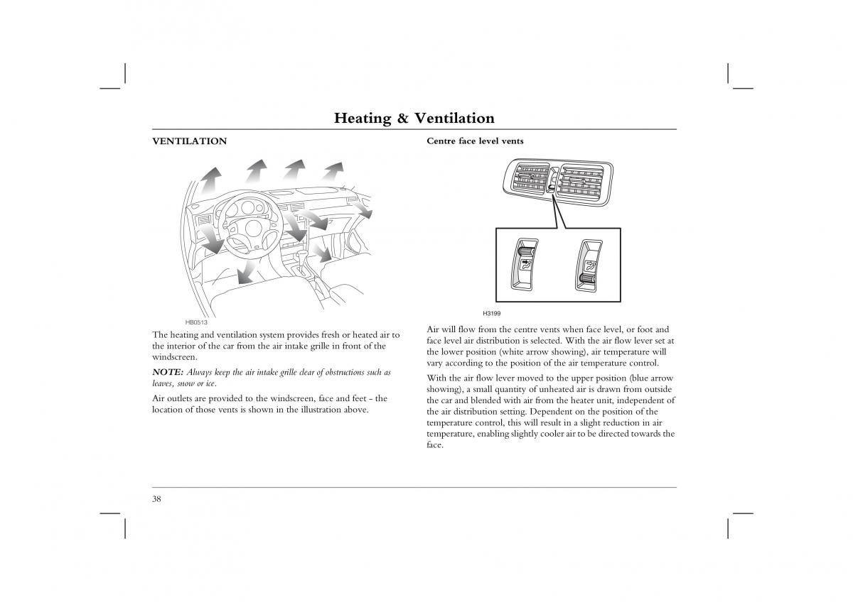 manual  Rover 45 owners manual / page 38