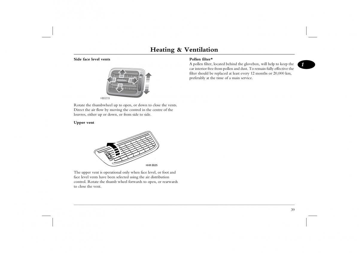 manual  Rover 45 owners manual / page 39