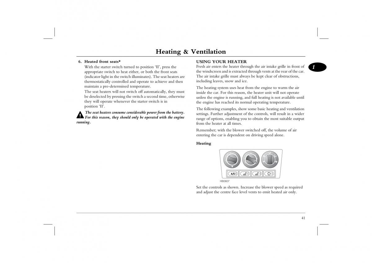 manual  Rover 45 owners manual / page 41