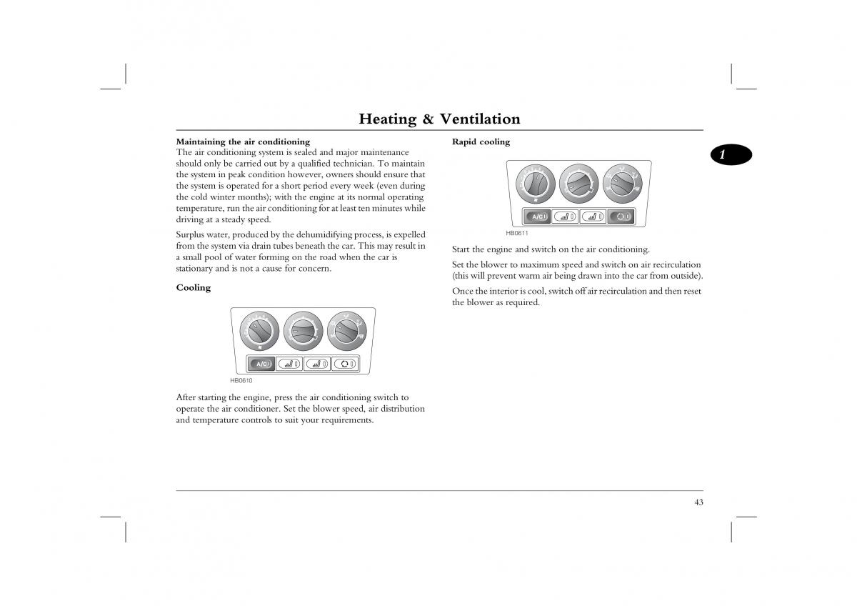 manual  Rover 45 owners manual / page 43