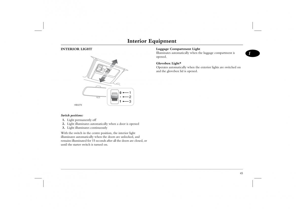 manual  Rover 45 owners manual / page 45