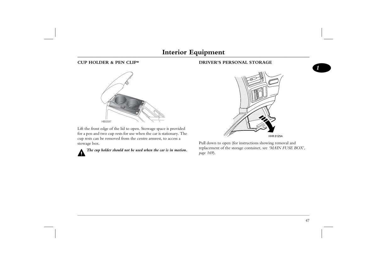 manual  Rover 45 owners manual / page 47