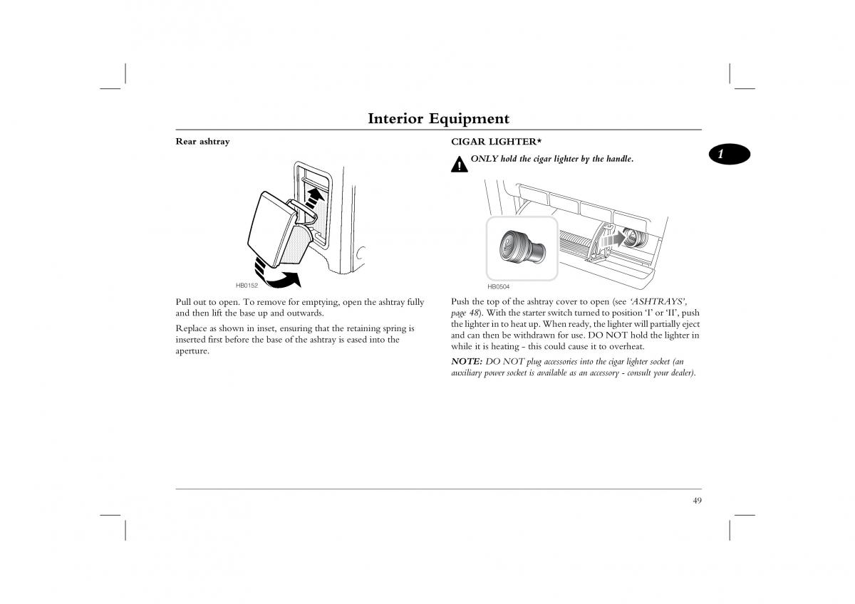 manual  Rover 45 owners manual / page 49