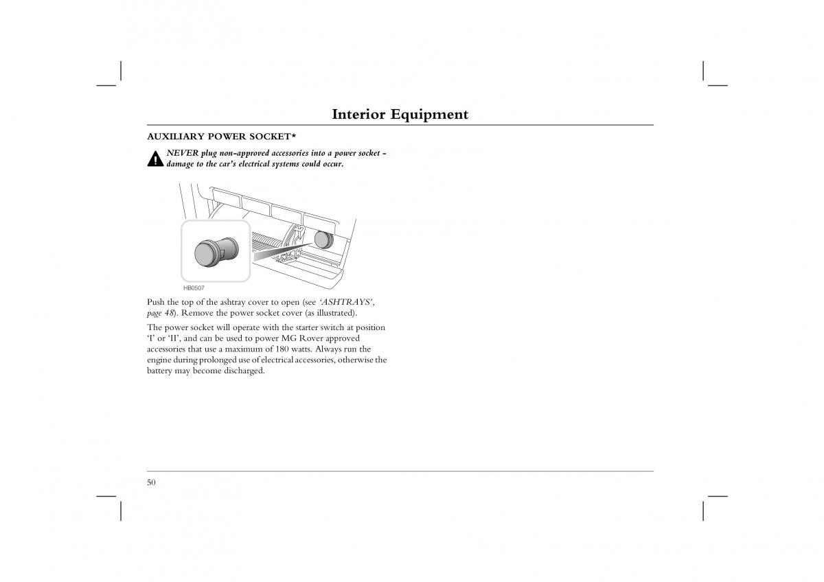 manual  Rover 45 owners manual / page 50