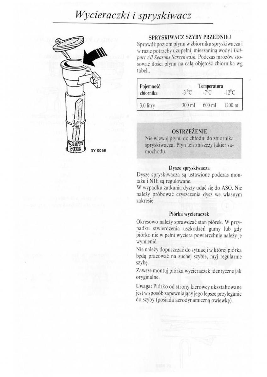 Rover 600 instrukcja obslugi / page 62