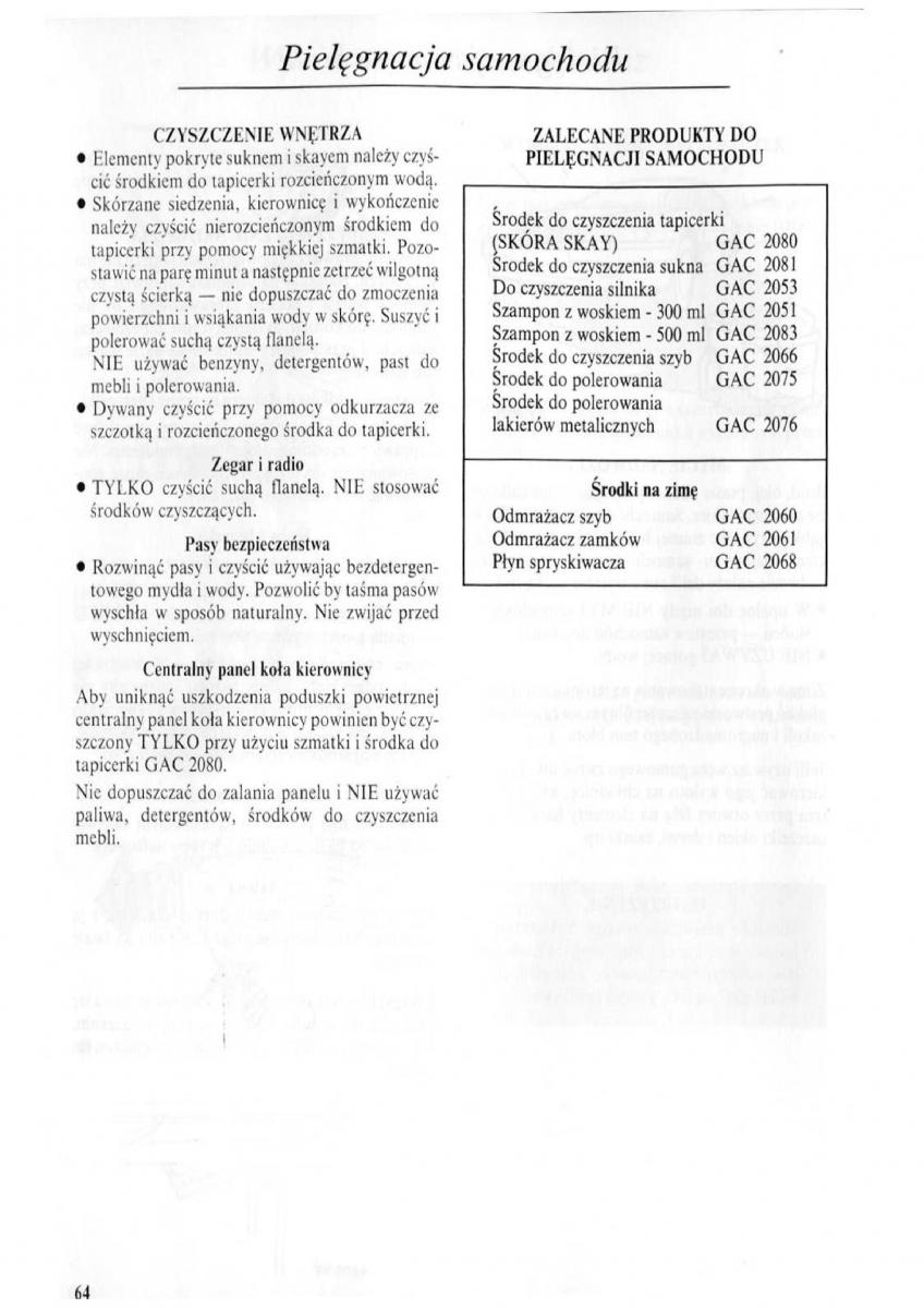 Rover 600 instrukcja obslugi / page 65