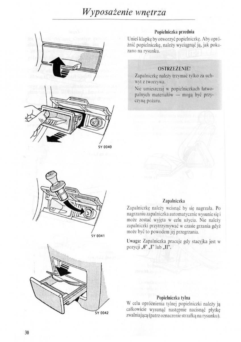 Rover 600 instrukcja obslugi / page 31