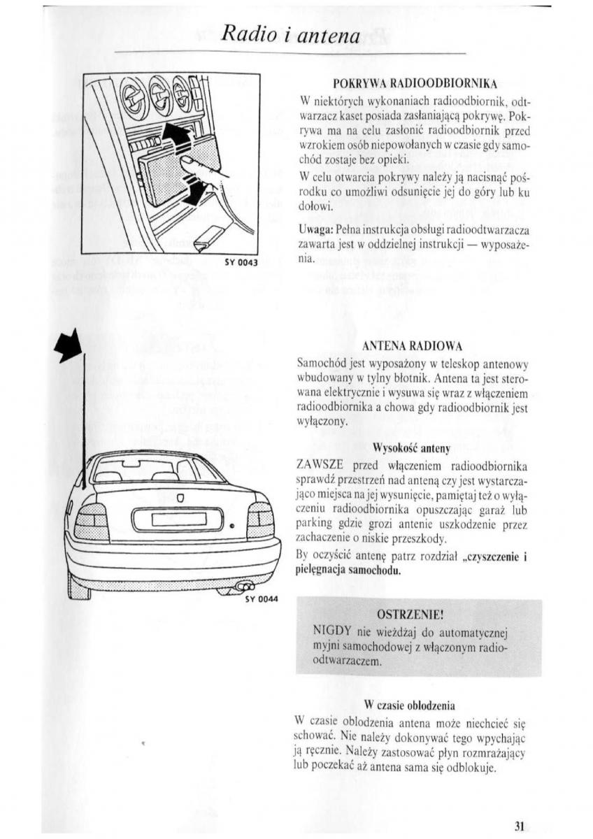 Rover 600 instrukcja obslugi / page 32