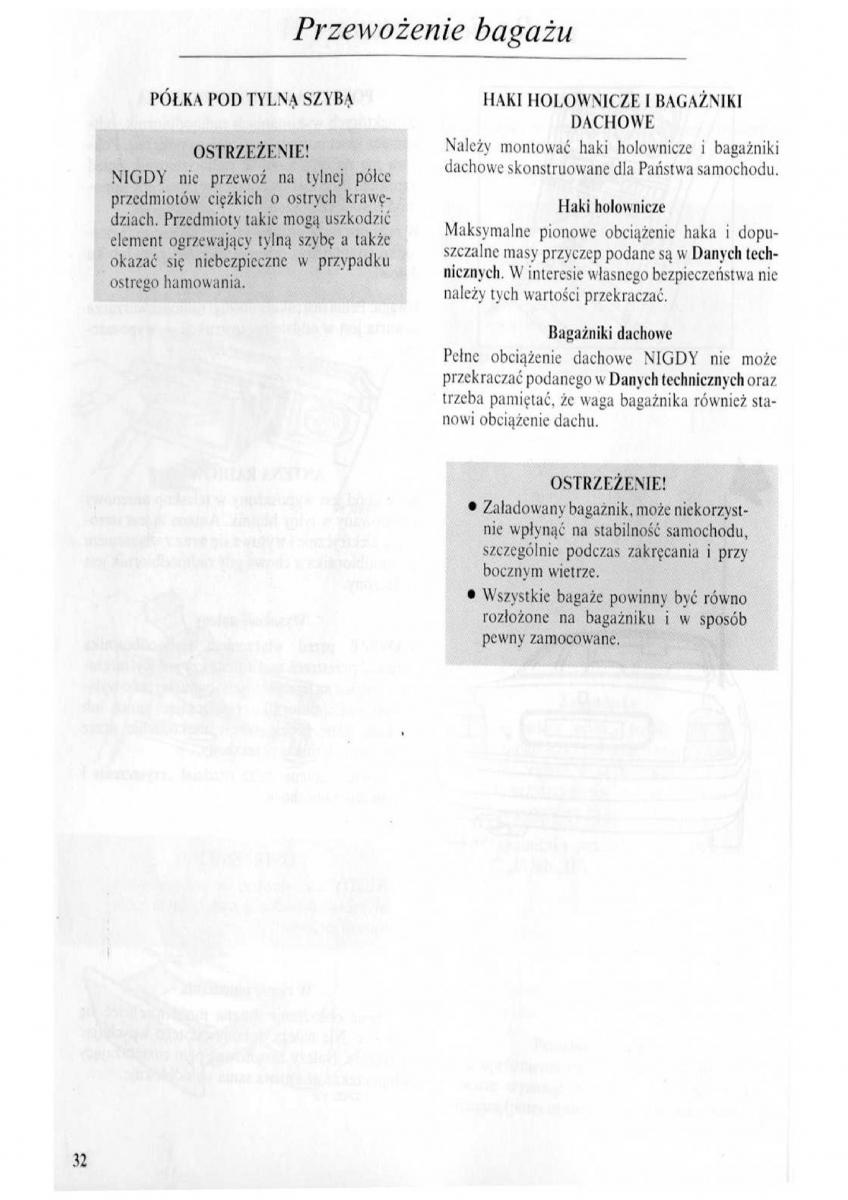 Rover 600 instrukcja obslugi / page 33