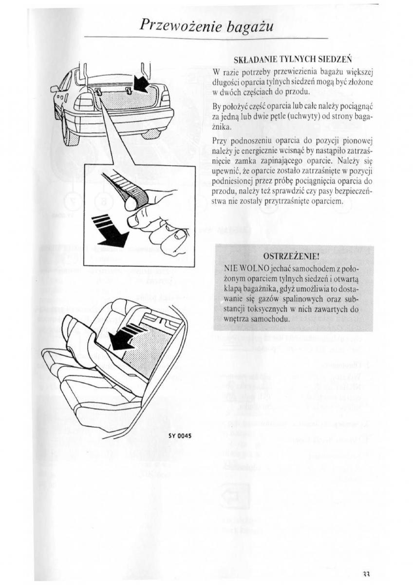 Rover 600 instrukcja obslugi / page 34