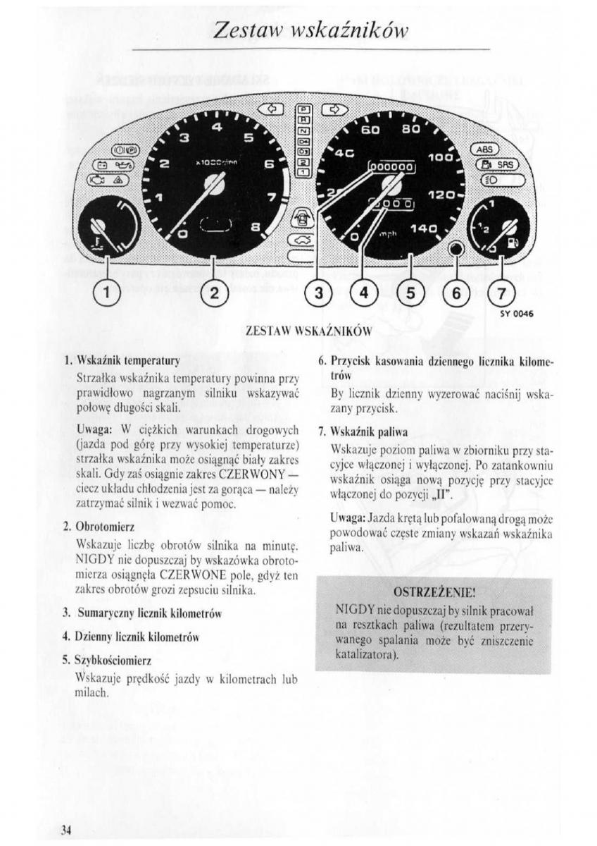 Rover 600 instrukcja obslugi / page 35