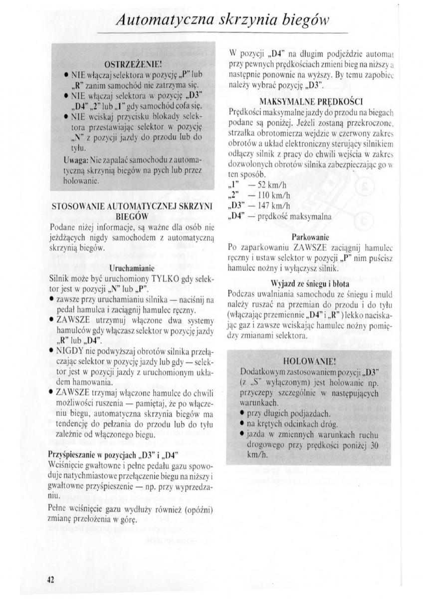 Rover 600 instrukcja obslugi / page 43