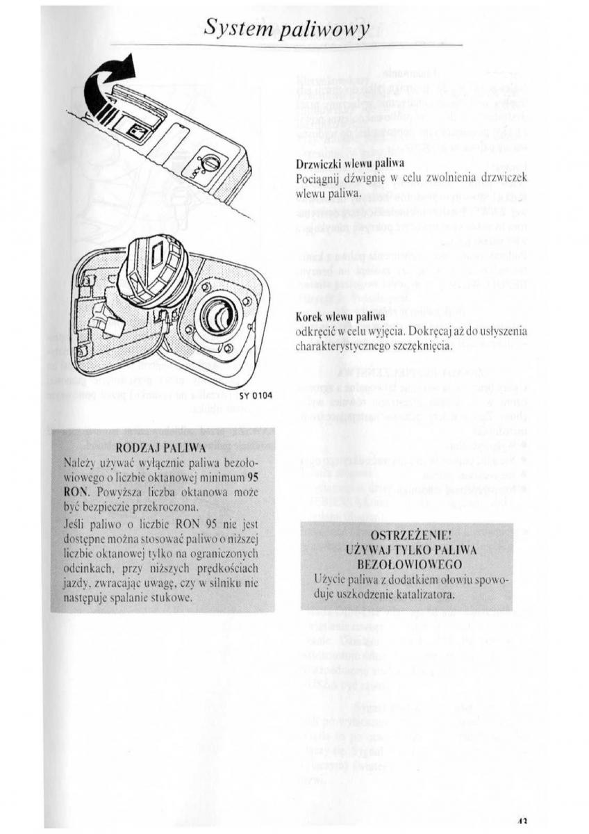 Rover 600 instrukcja obslugi / page 44