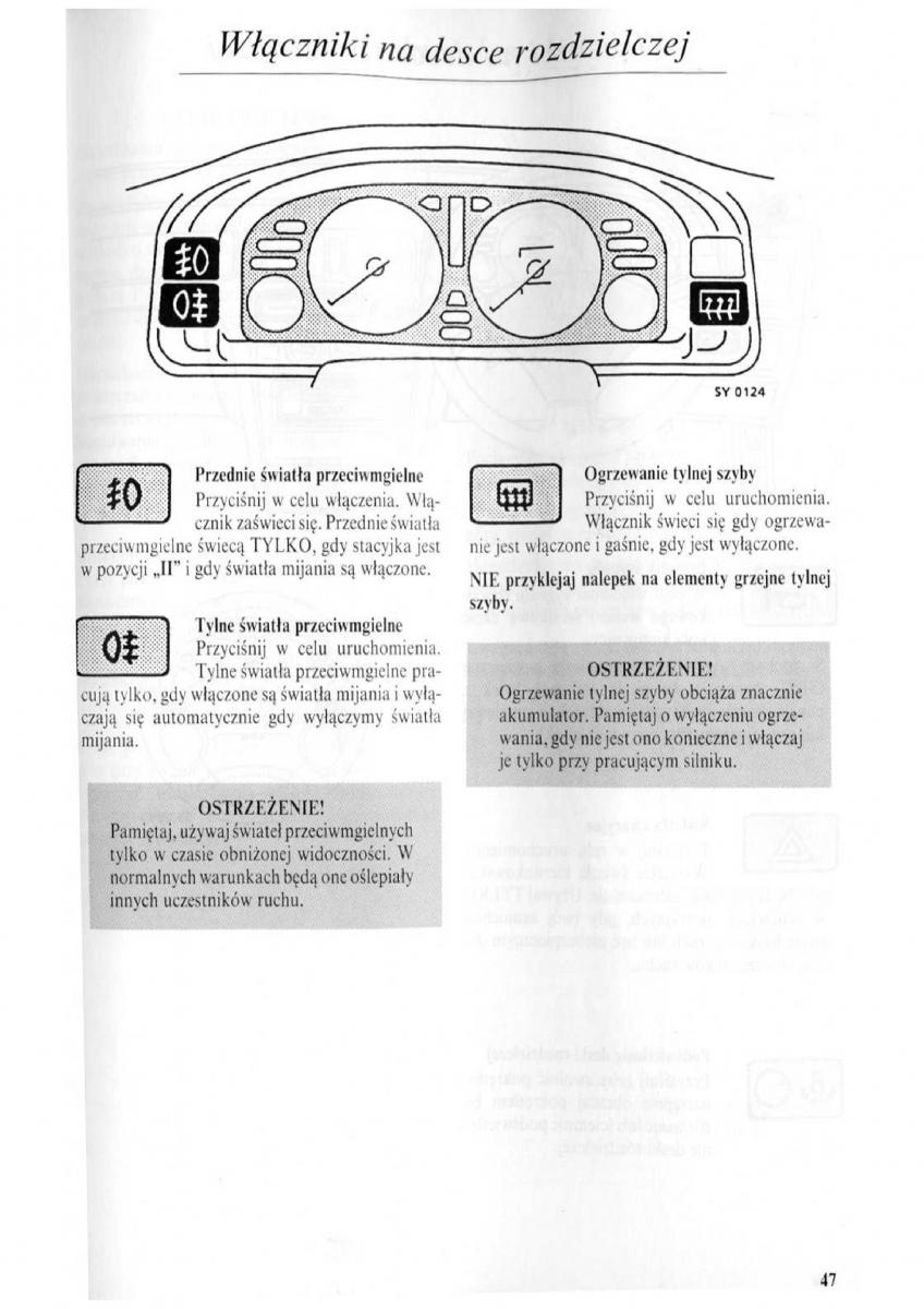 Rover 600 instrukcja obslugi / page 48