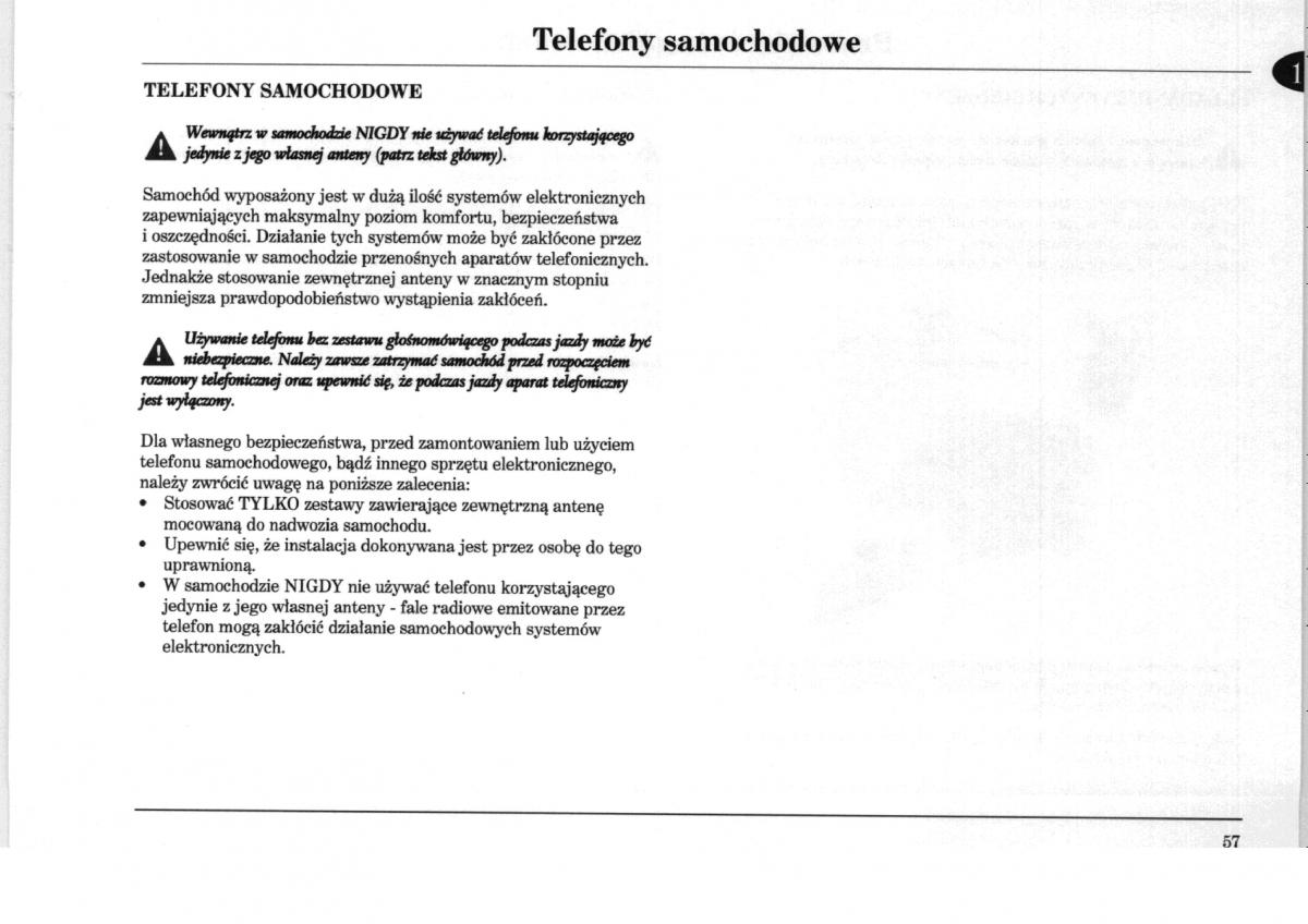 Rover 75 instrukcja obslugi / page 57