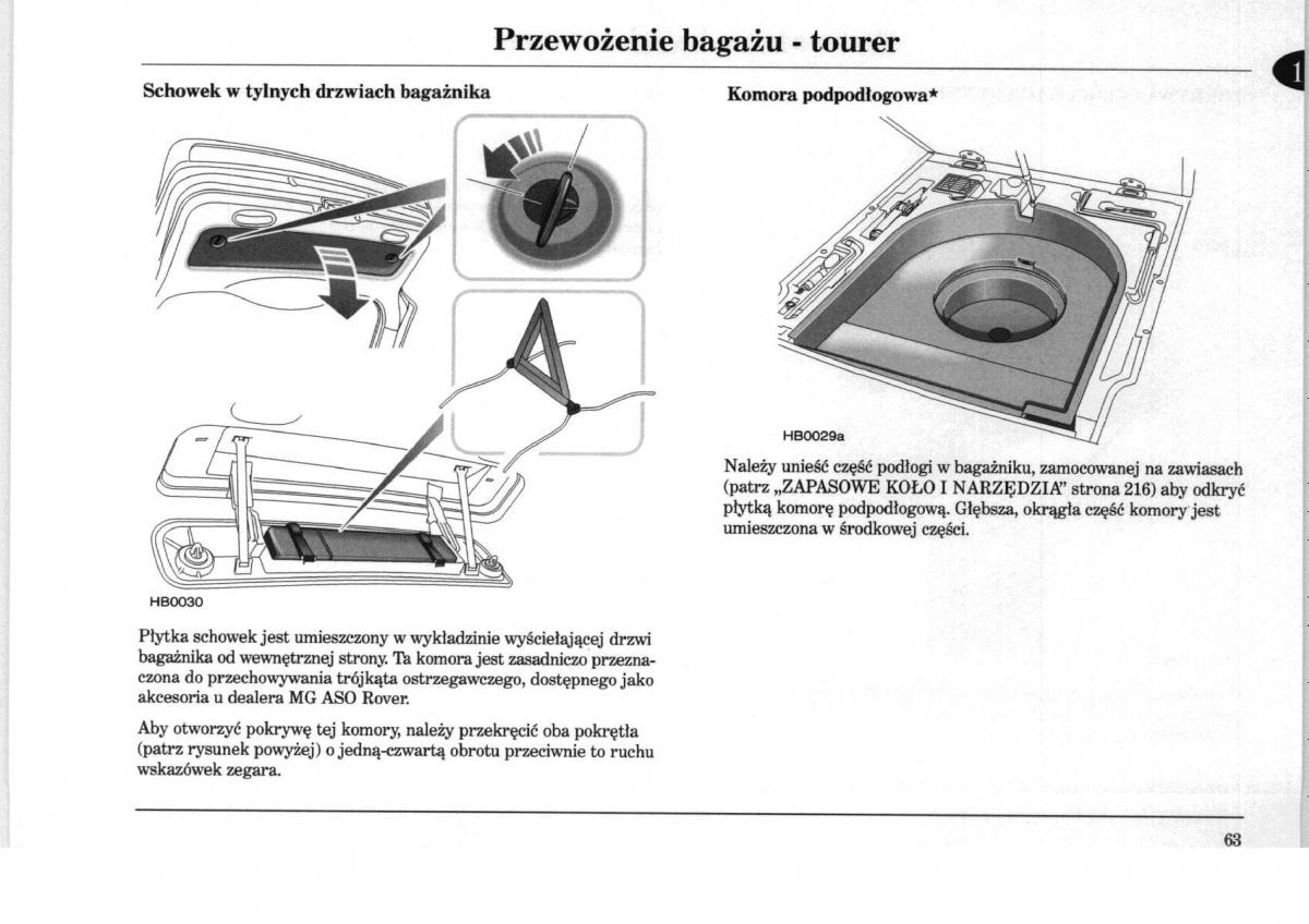 Rover 75 instrukcja obslugi / page 63