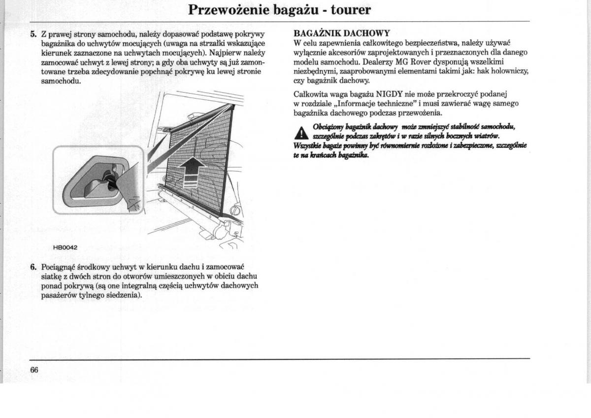 Rover 75 instrukcja obslugi / page 66