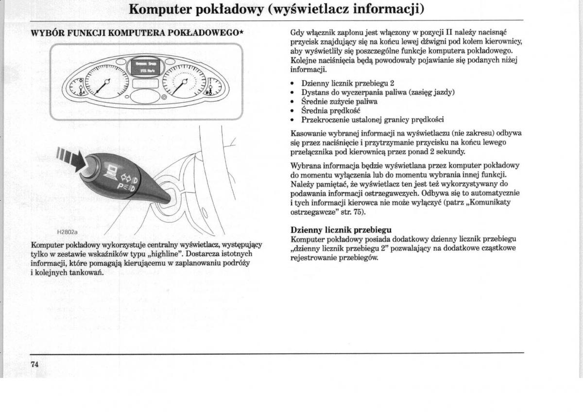 Rover 75 instrukcja obslugi / page 74