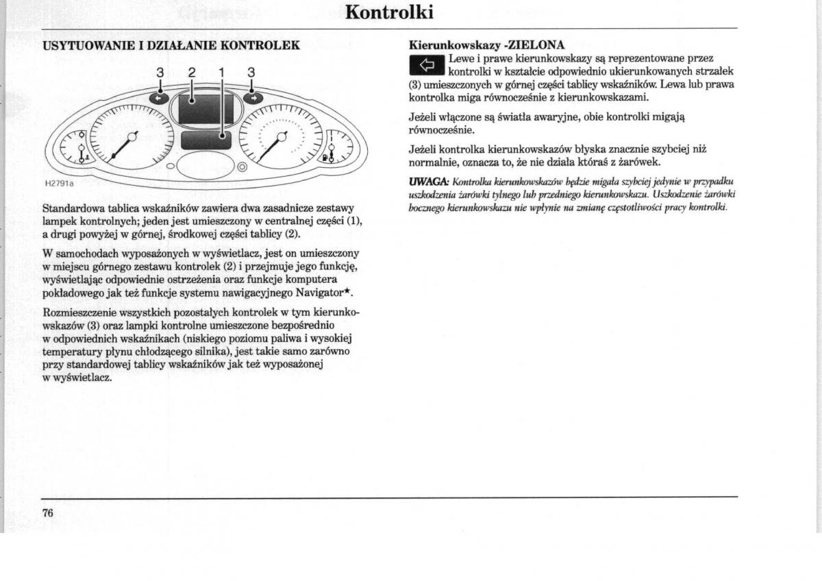 Rover 75 instrukcja obslugi / page 76