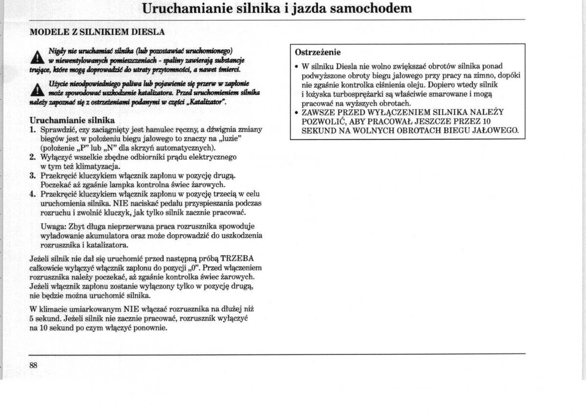 Rover 75 instrukcja obslugi / page 88