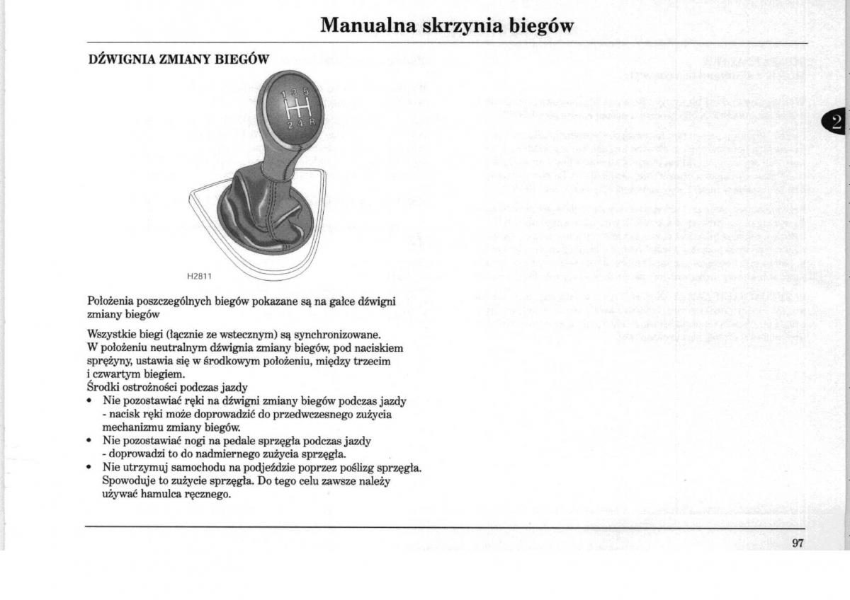 Rover 75 instrukcja obslugi / page 97