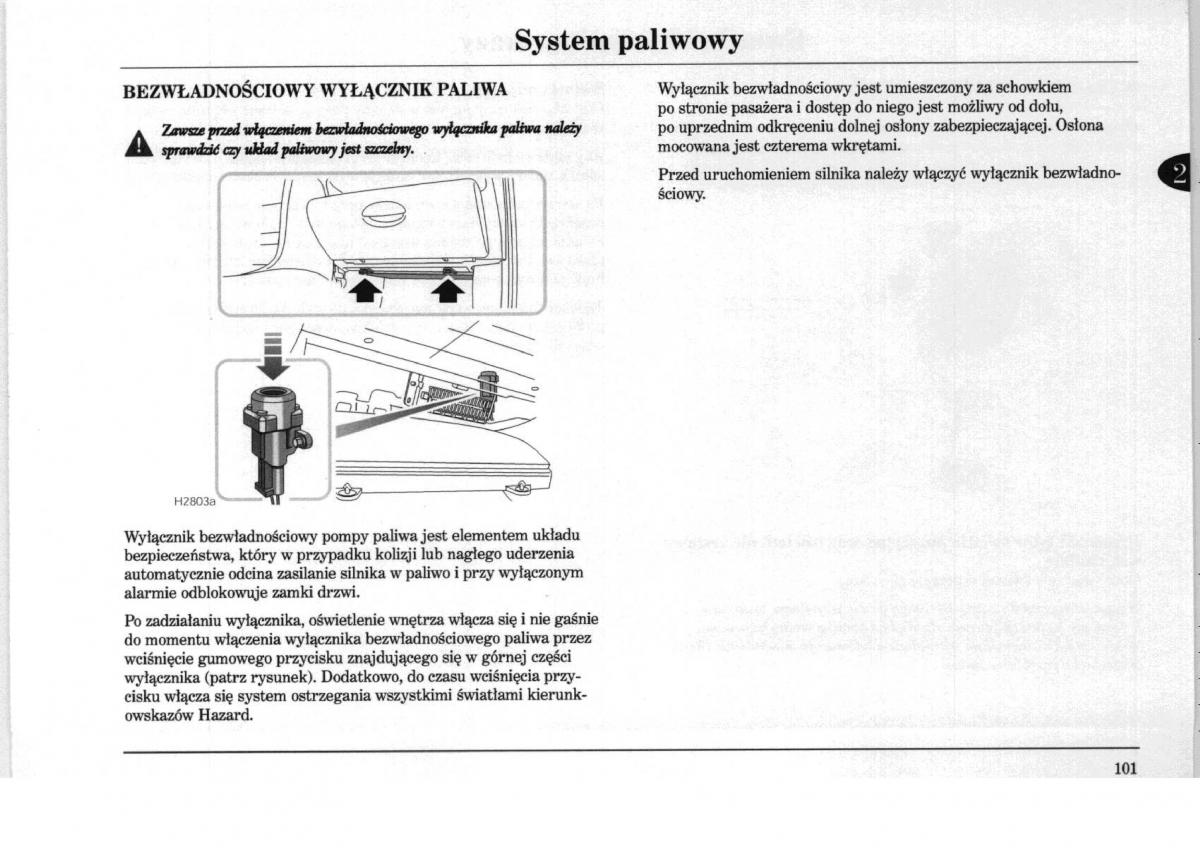 Rover 75 instrukcja obslugi / page 101