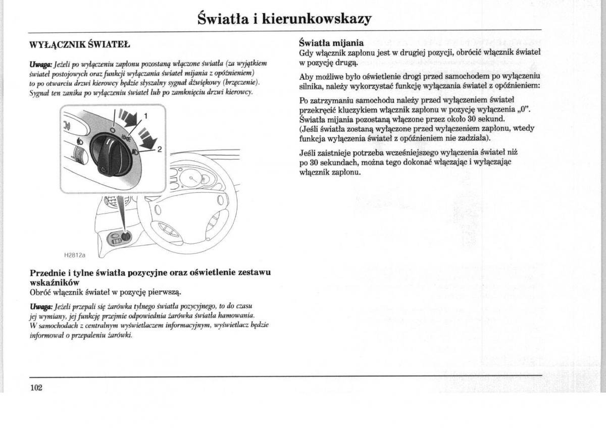 Rover 75 instrukcja obslugi / page 102