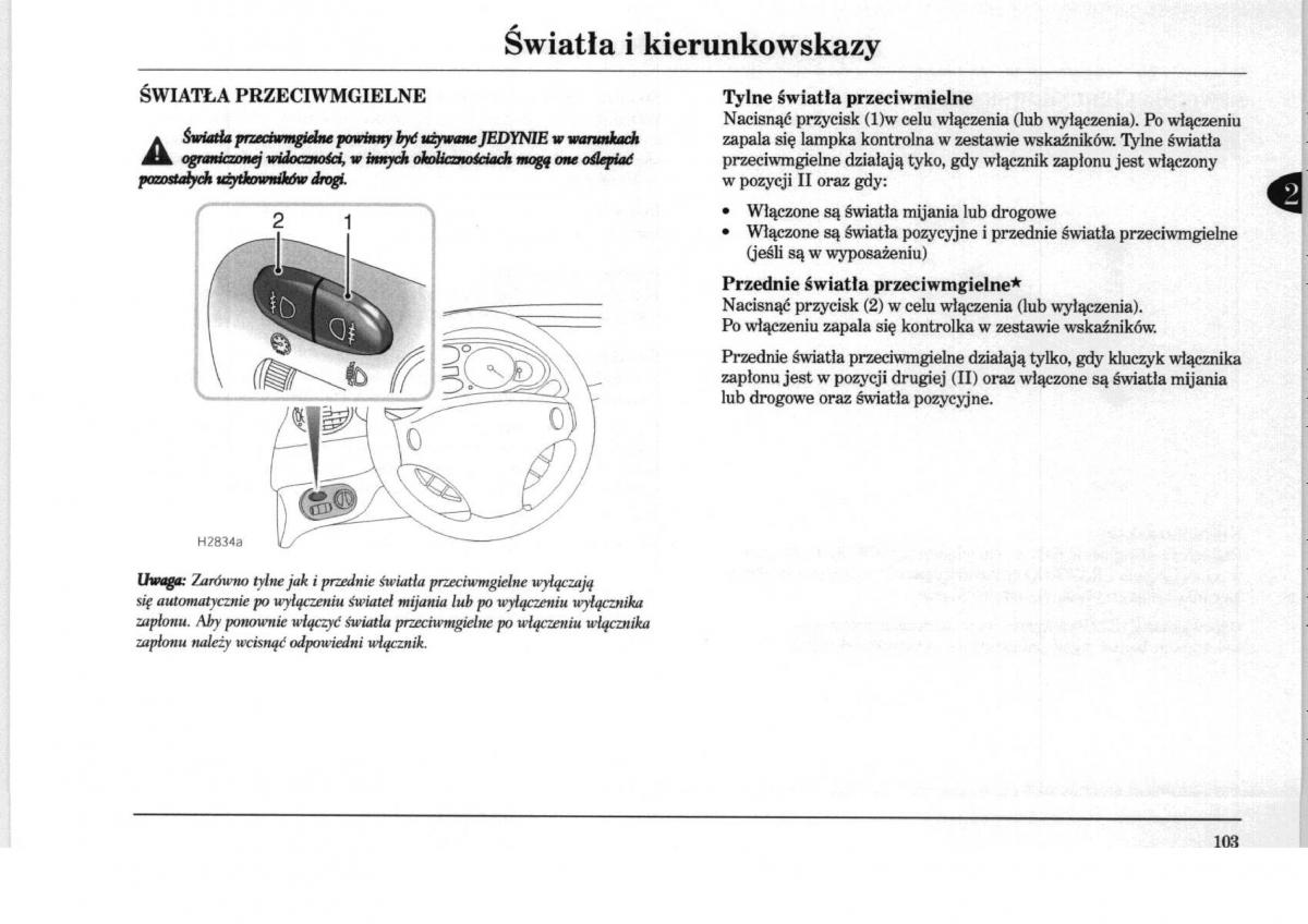 Rover 75 instrukcja obslugi / page 103