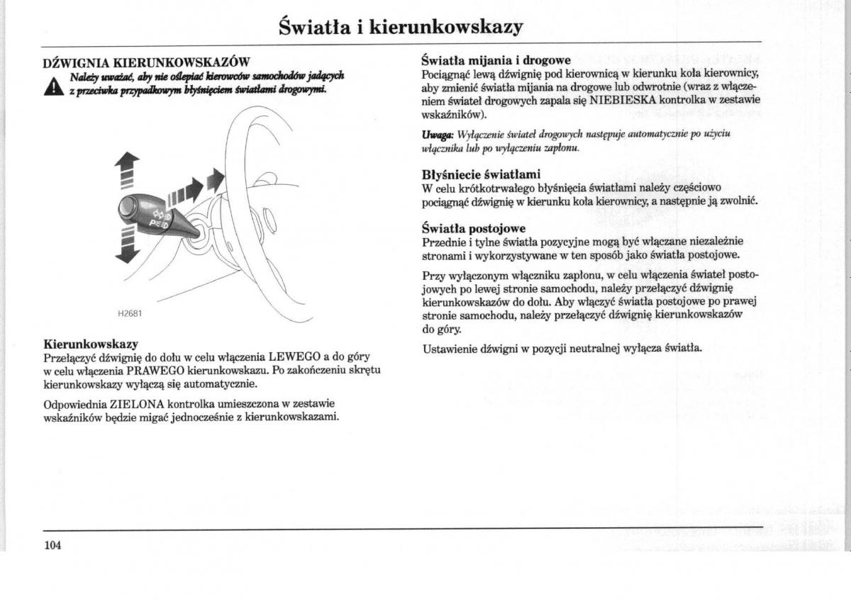 Rover 75 instrukcja obslugi / page 104