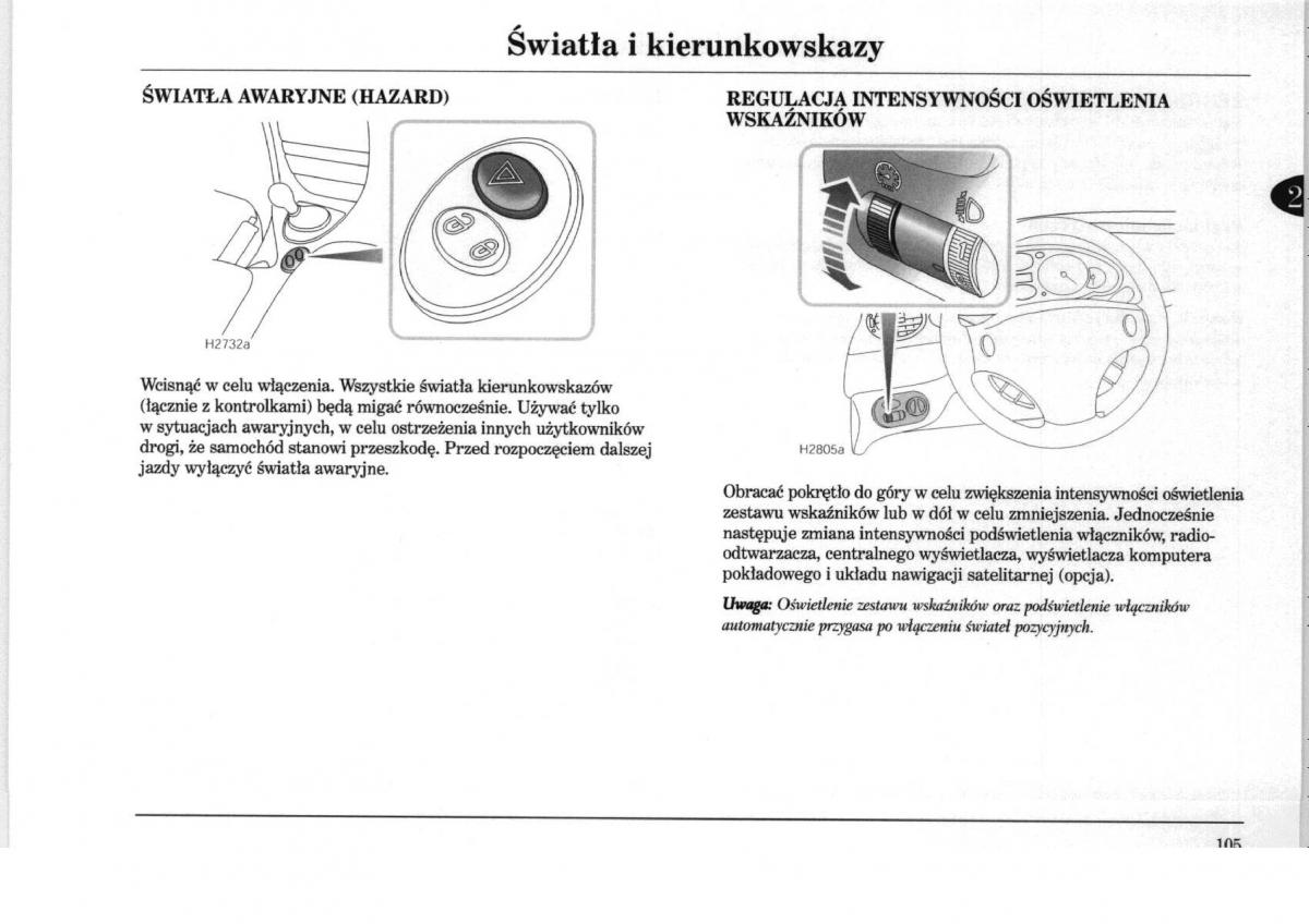 Rover 75 instrukcja obslugi / page 105