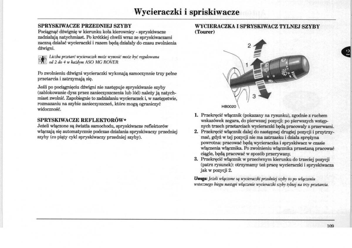 Rover 75 instrukcja obslugi / page 109