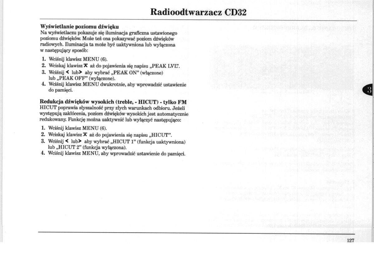 Rover 75 instrukcja obslugi / page 127