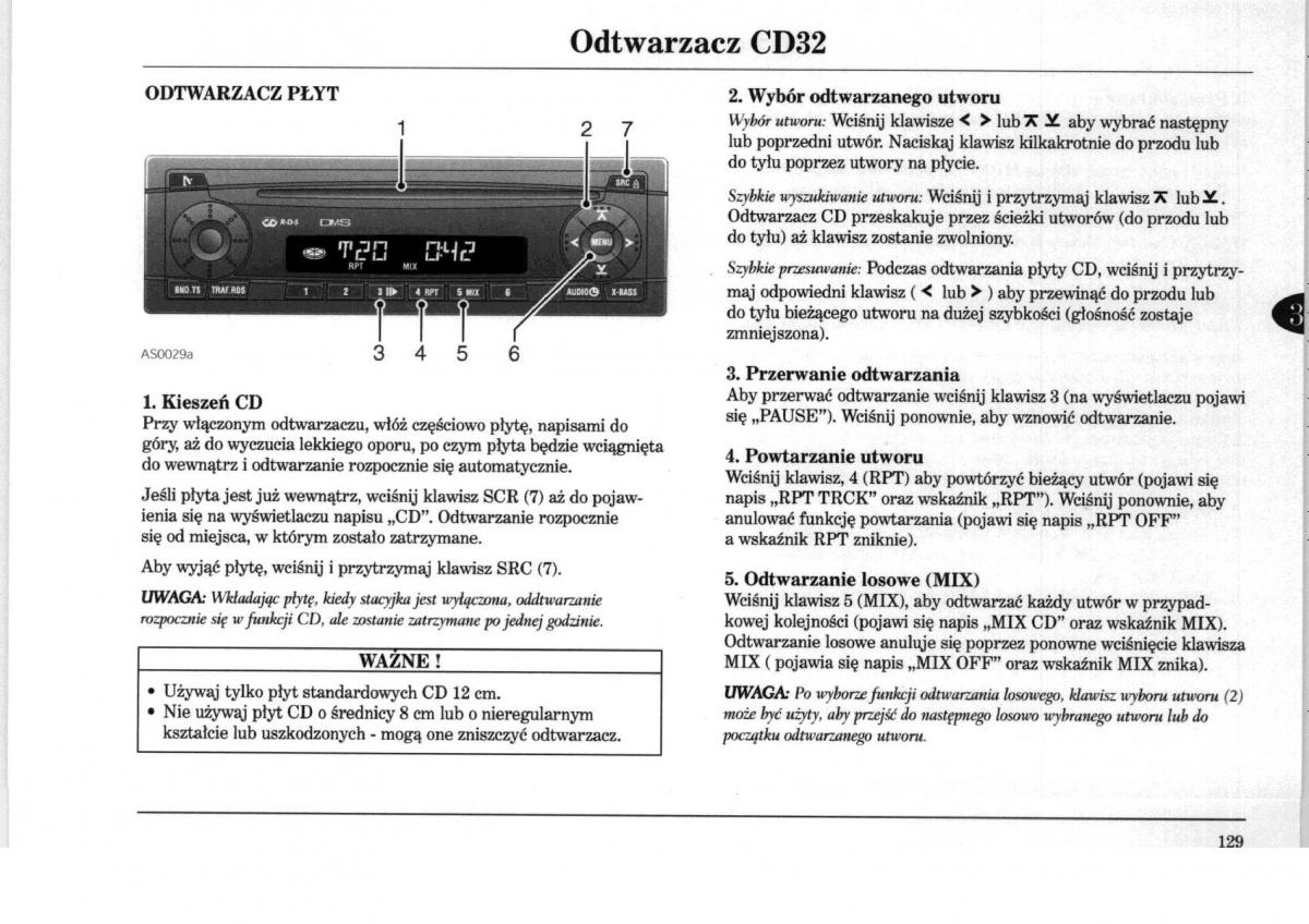 Rover 75 instrukcja obslugi / page 129