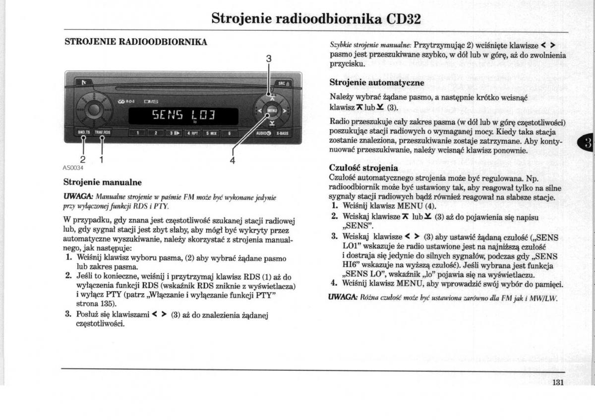 Rover 75 instrukcja obslugi / page 131