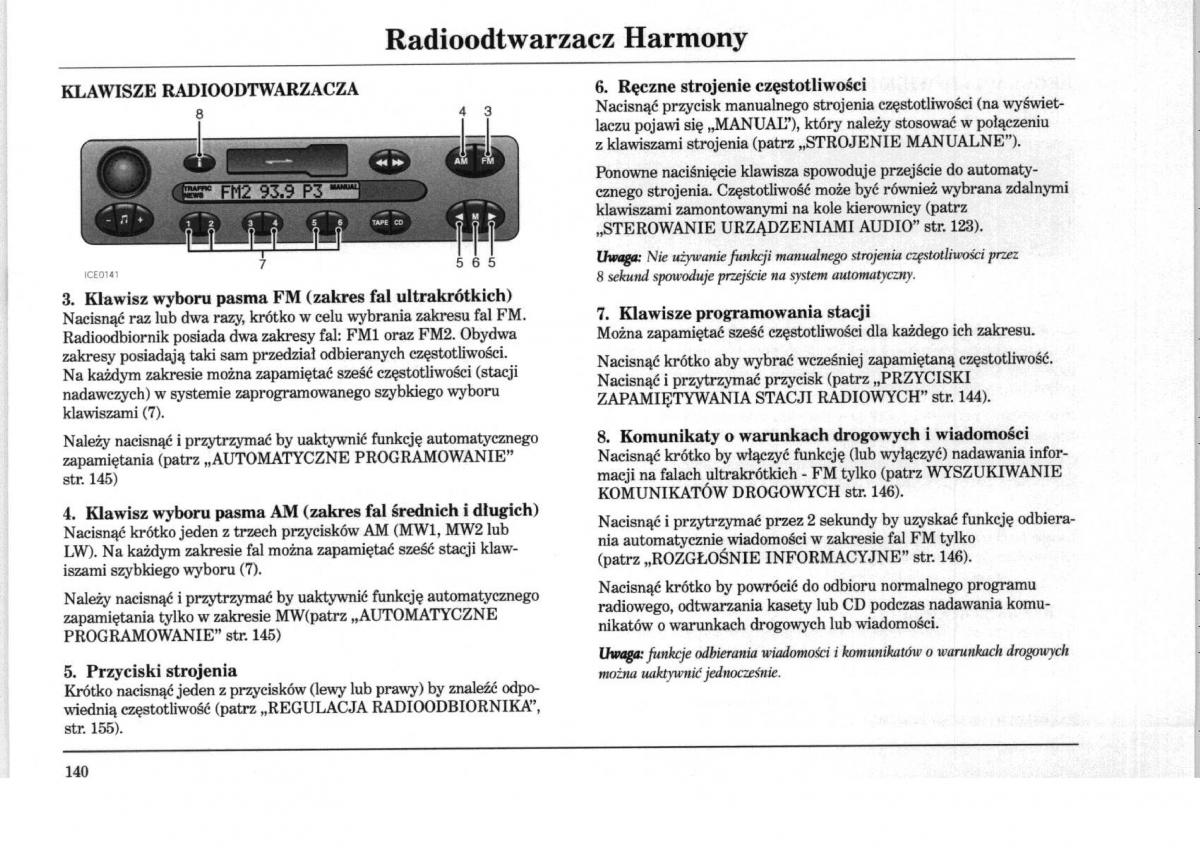 Rover 75 instrukcja obslugi / page 140