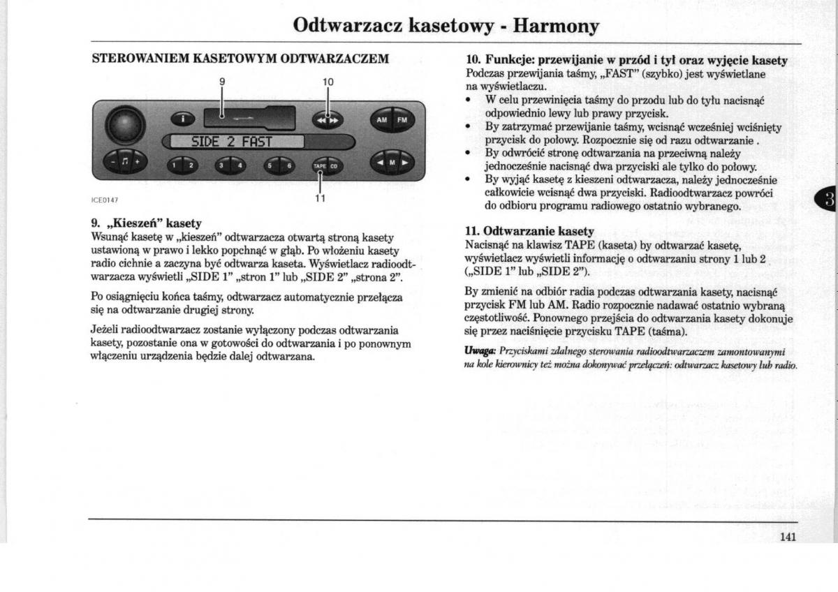 Rover 75 instrukcja obslugi / page 141