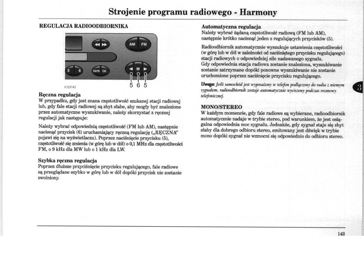 Rover 75 instrukcja obslugi / page 143