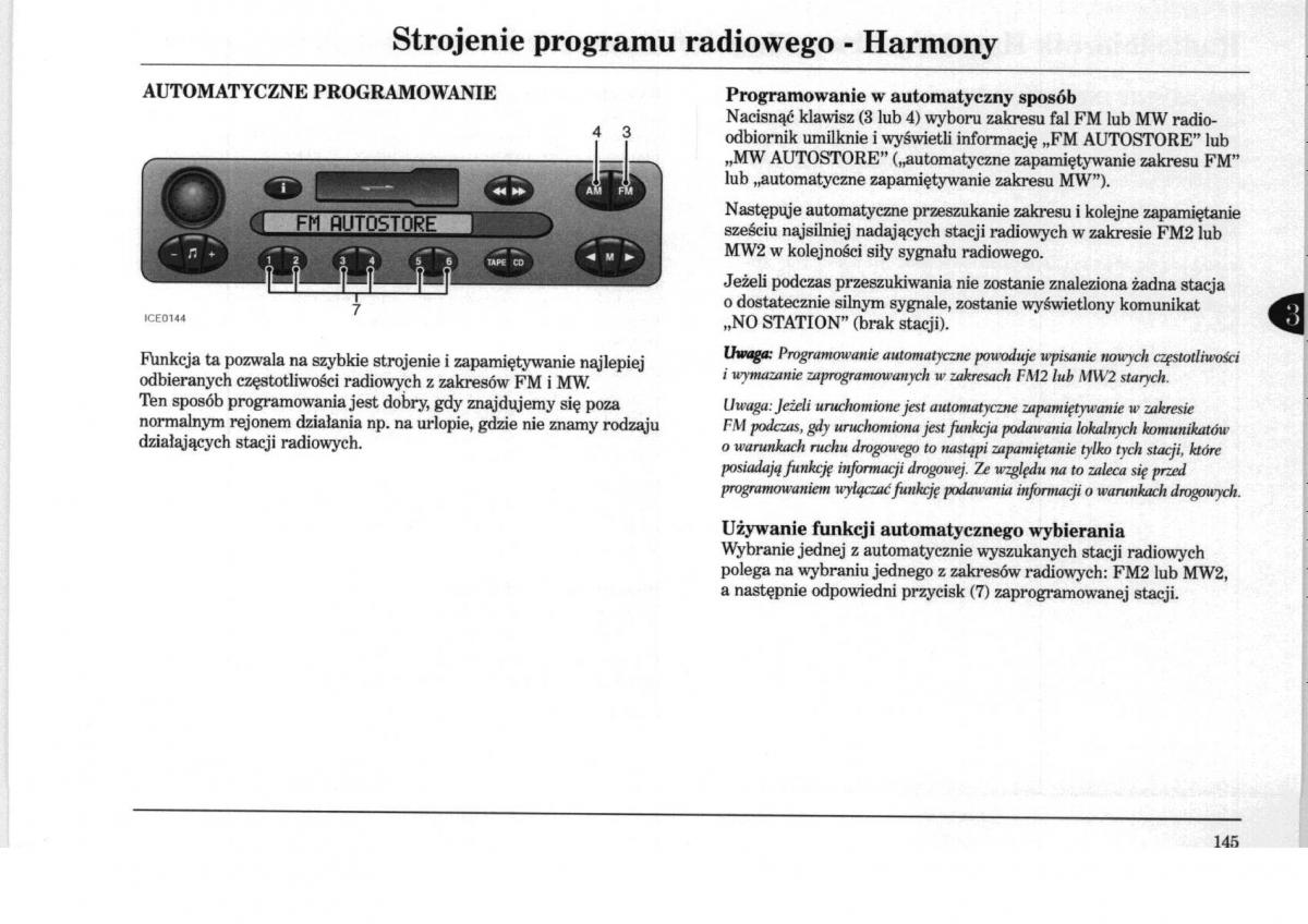 Rover 75 instrukcja obslugi / page 145