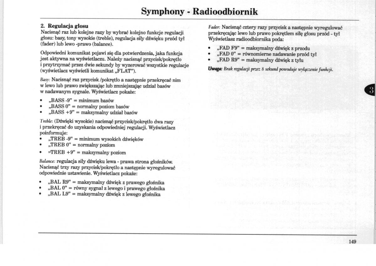 Rover 75 instrukcja obslugi / page 149