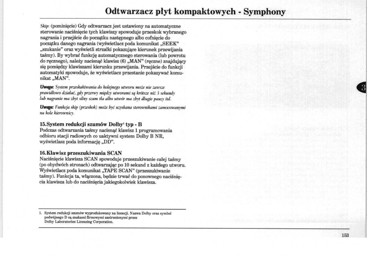 Rover 75 instrukcja obslugi / page 153