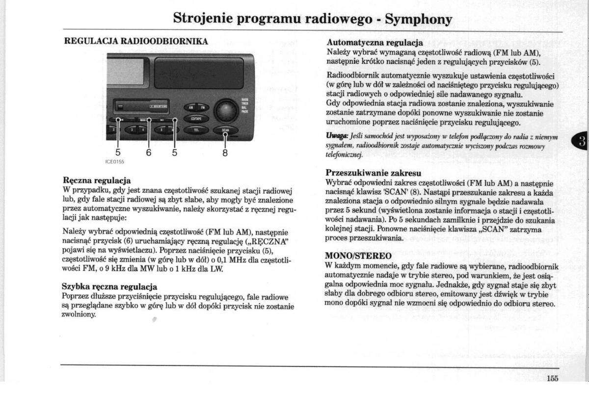 Rover 75 instrukcja obslugi / page 155