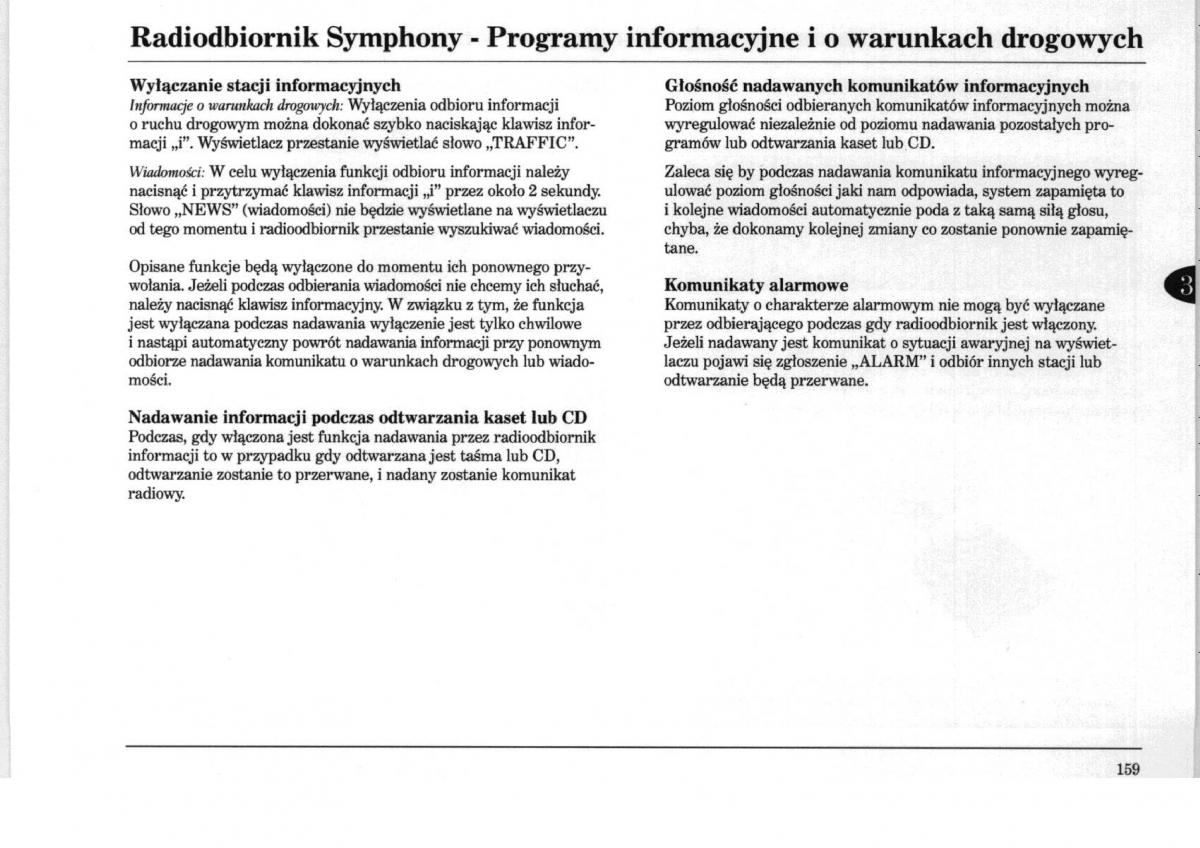 Rover 75 instrukcja obslugi / page 159