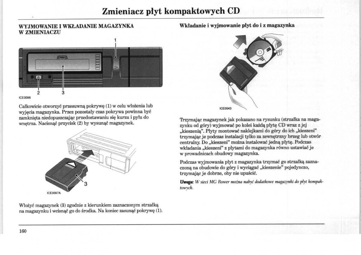 Rover 75 instrukcja obslugi / page 160