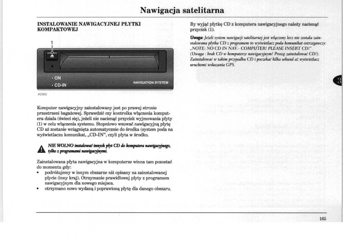 Rover 75 instrukcja obslugi / page 165