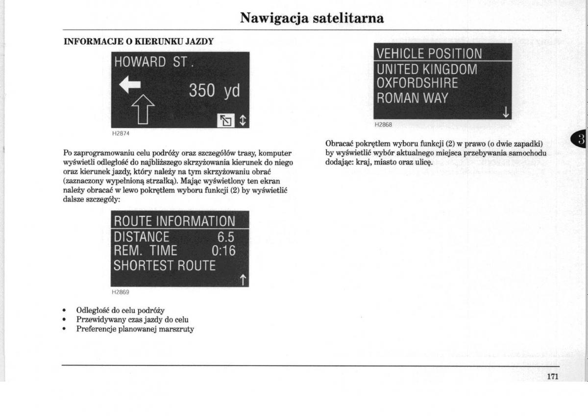 Rover 75 instrukcja obslugi / page 171