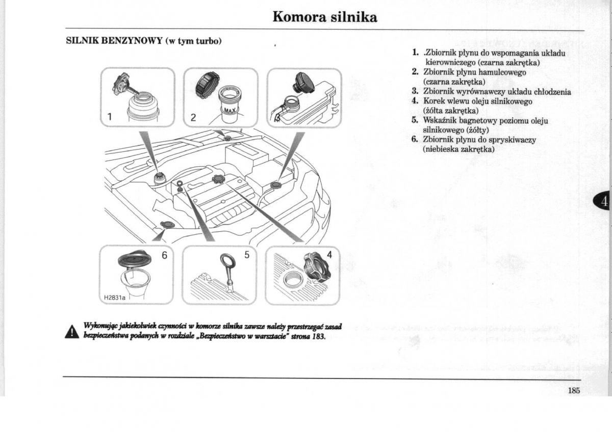 Rover 75 instrukcja obslugi / page 185