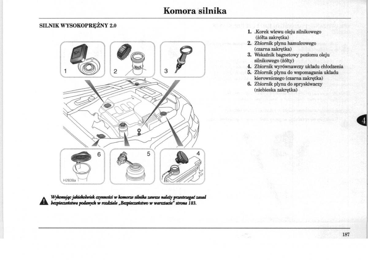 Rover 75 instrukcja obslugi / page 187