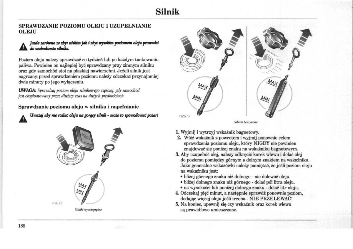 Rover 75 instrukcja obslugi / page 188