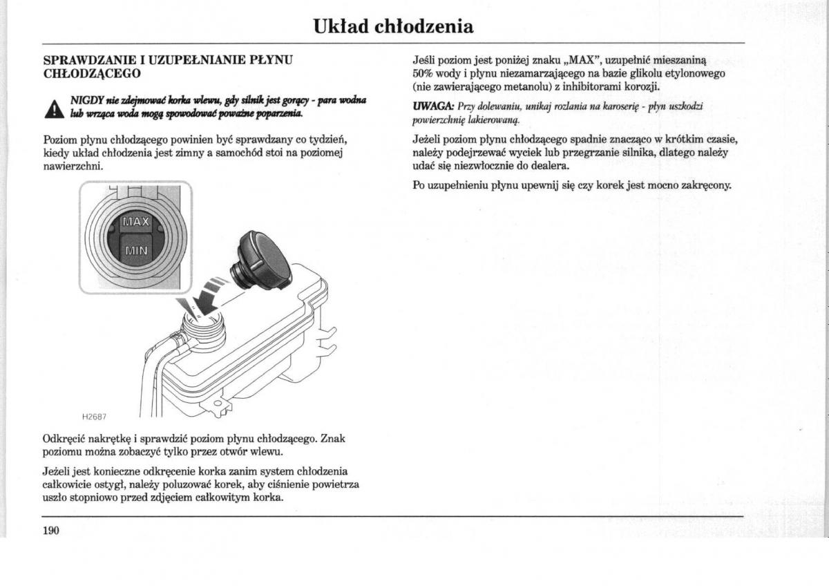 Rover 75 instrukcja obslugi / page 190