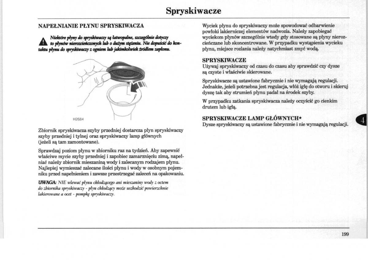 Rover 75 instrukcja obslugi / page 199